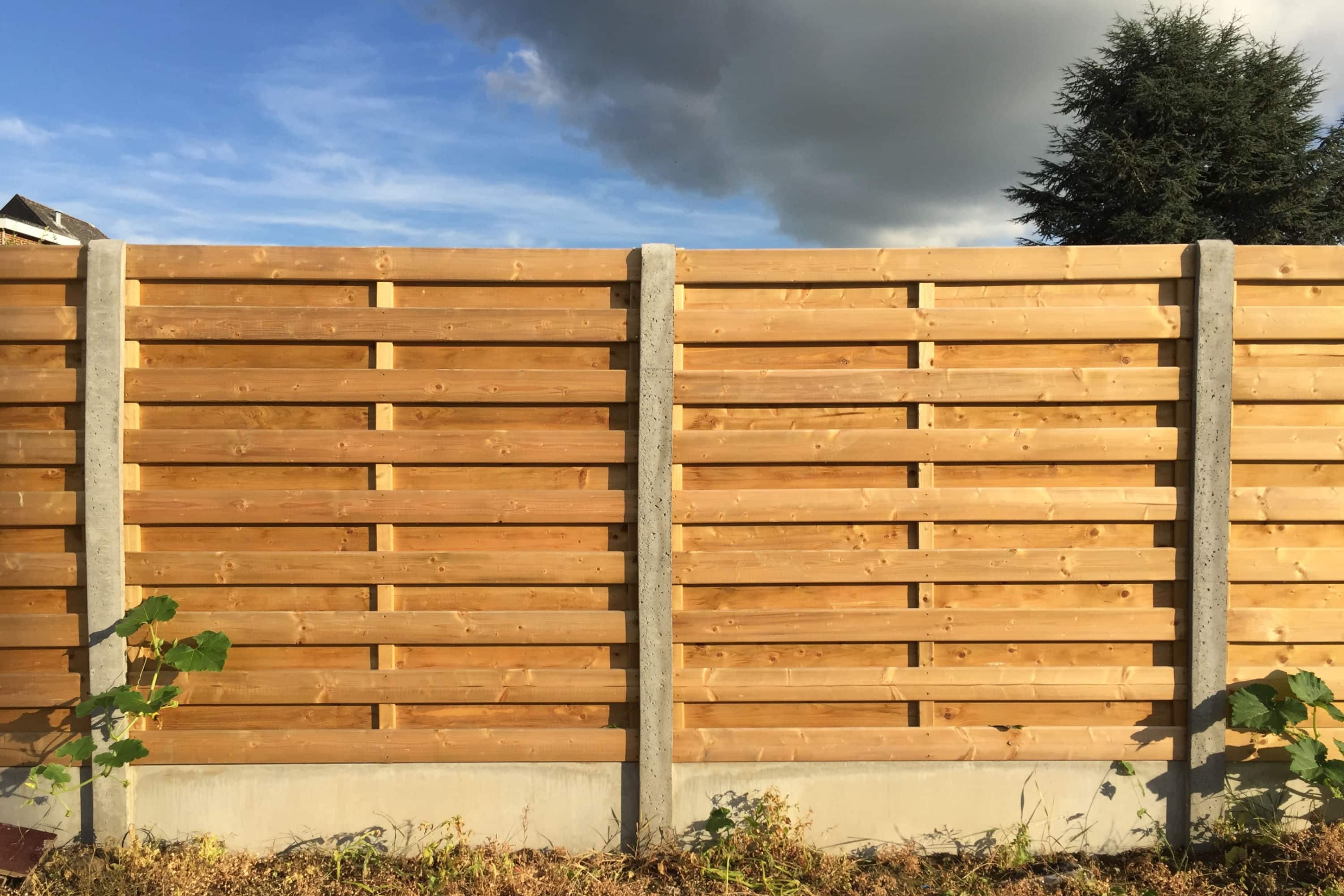 beton geimpregneerd hout tuinscherm